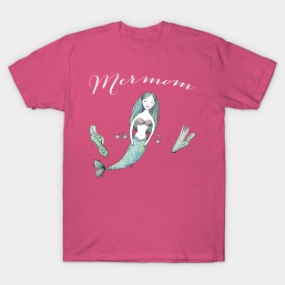 Mermom Mermaid Mom T-Shirt